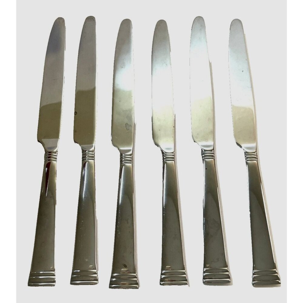 Stainless 18/0 Dinner Knife Knives PARADISE by Towle Living Collection Lot of 6